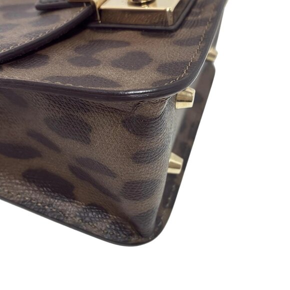 Auth FURLA Metropolis - Khaki Black Leather Shoulder Bag - Picture 9 of 9